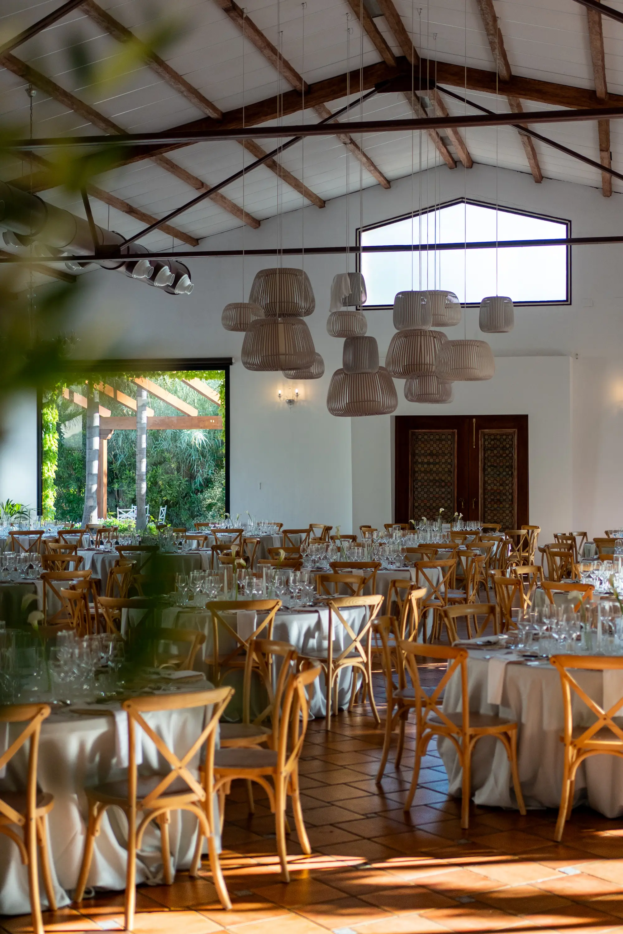 Salón Olivar montado para el banquete