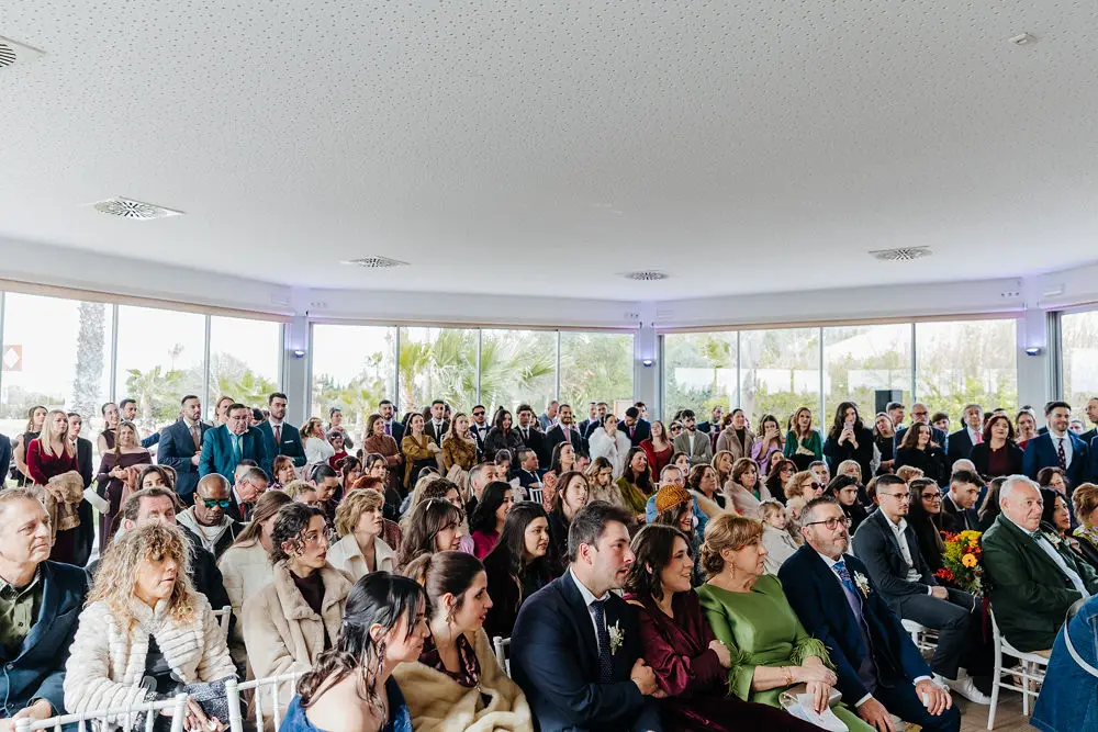 Salón Naranjos preparado como plan B para la ceremonia